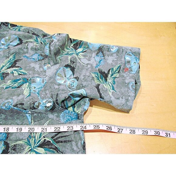 Columbia Mens River Lodge Short Sleeve Button Front Shirt Gray Tropical Size L - Picture 5 of 9